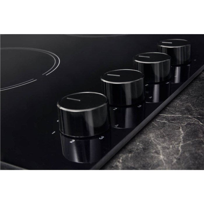 HOTPOINT HR619CH 58cm Four Zone Ceramic Hob With Side Controls - Black | Atlantic Electrics - 39478012281055 