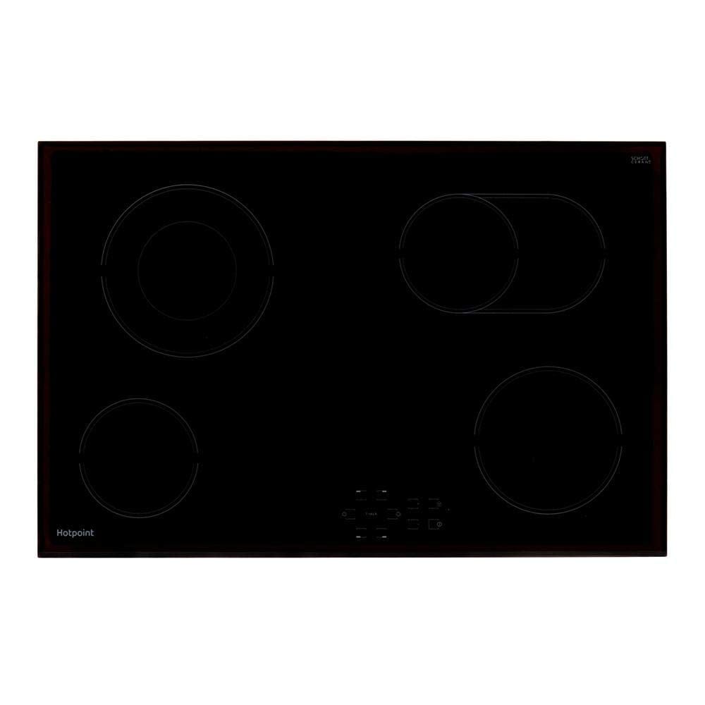 Hotpoint HR724BH 77cm 4 Zone Ceramic Hob in Black | Atlantic Electrics - 39478011658463 