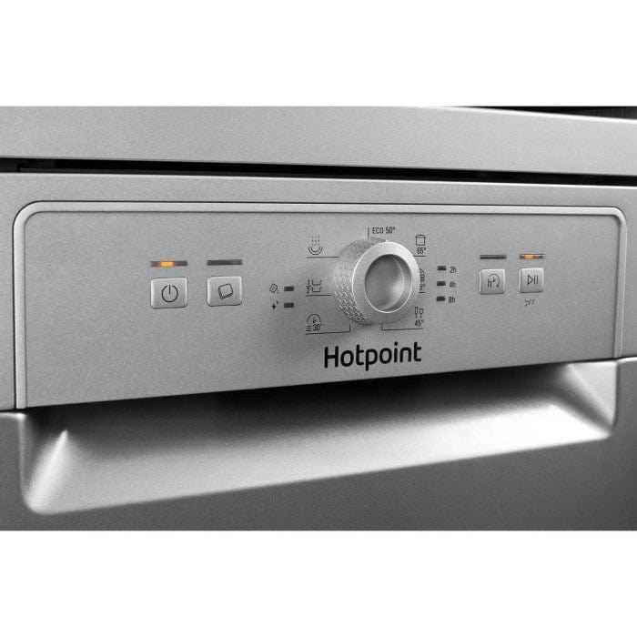 Hotpoint HSFE1B19S Aquarius Slimline 10 Place Freestanding Dishwasher - Silver | Atlantic Electrics - 39478015525087 