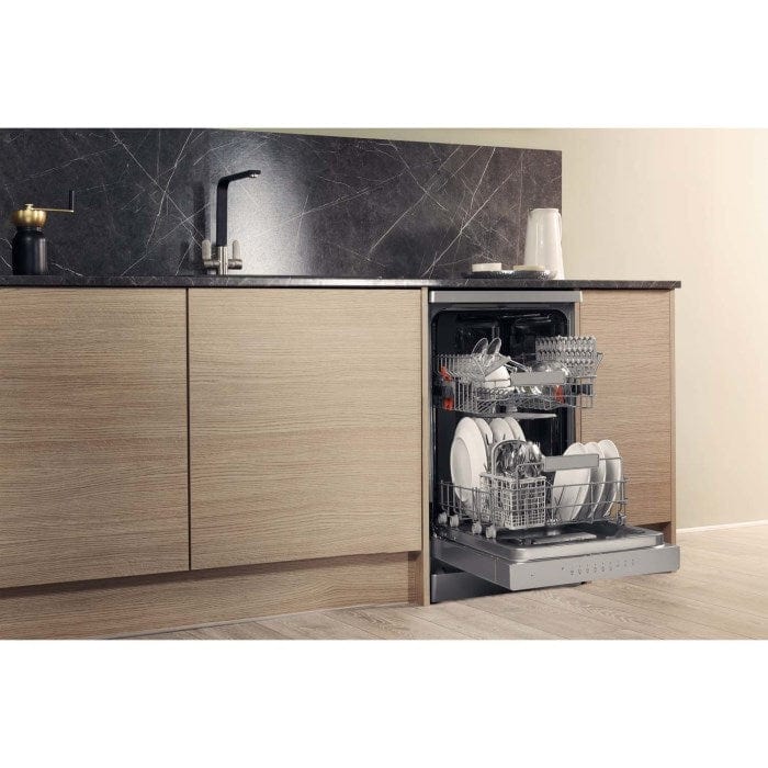 HOTPOINT HSFO3T223WX 10 Place Slimline Freestanding Dishwasher - Stainless Steel | Atlantic Electrics