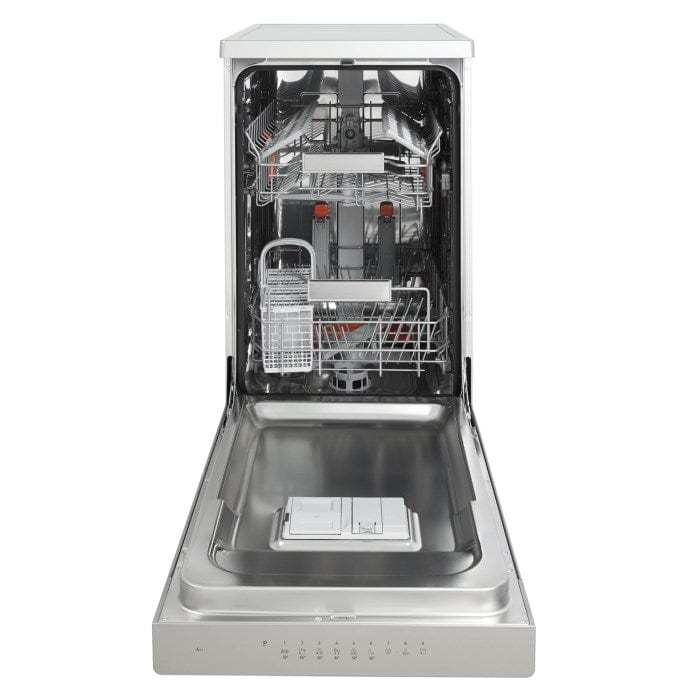 HOTPOINT HSFO3T223WX 10 Place Slimline Freestanding Dishwasher - Stainless Steel | Atlantic Electrics - 39478016049375 