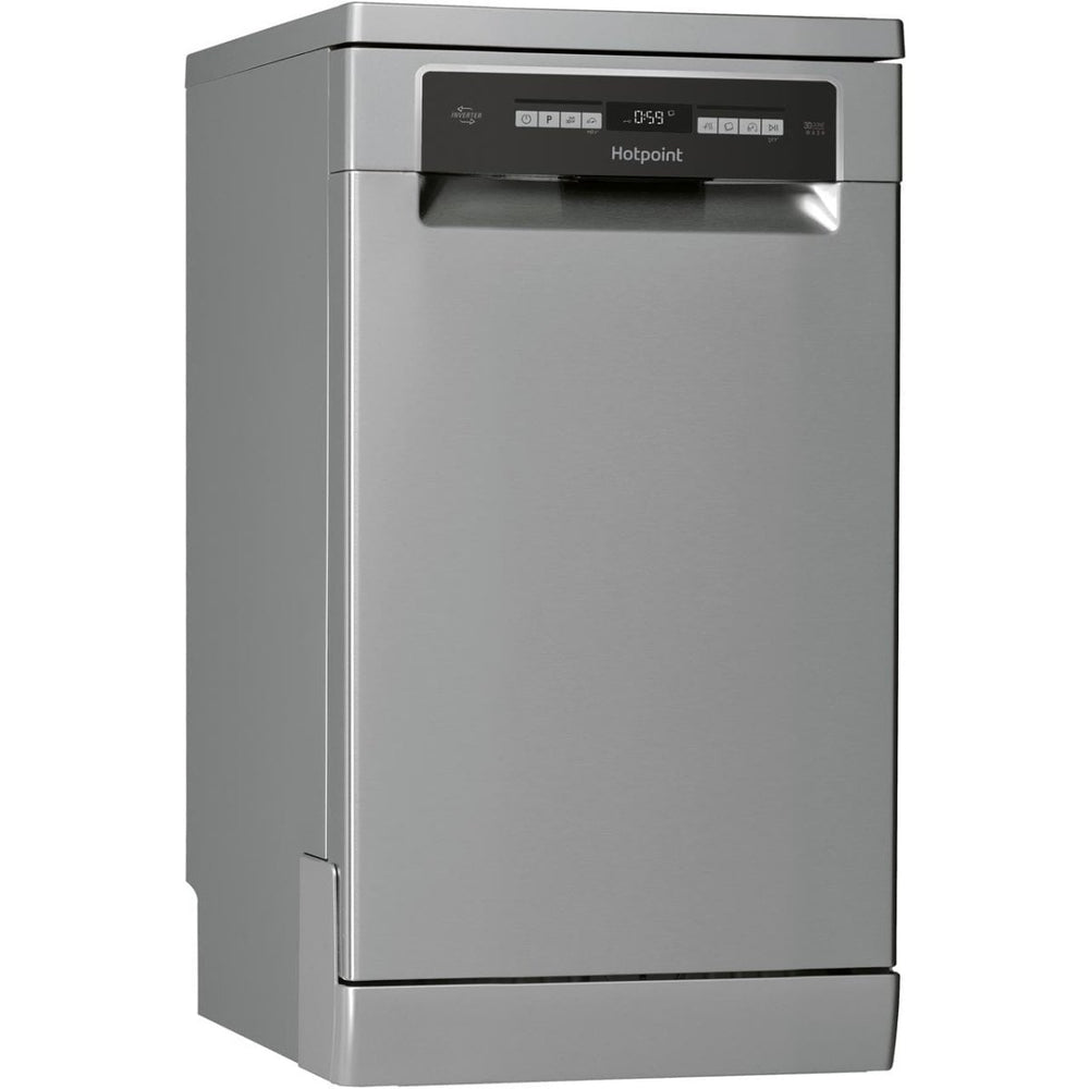 HOTPOINT HSFO3T223WX 10 Place Slimline Freestanding Dishwasher - Stainless Steel | Atlantic Electrics - 39478015852767 