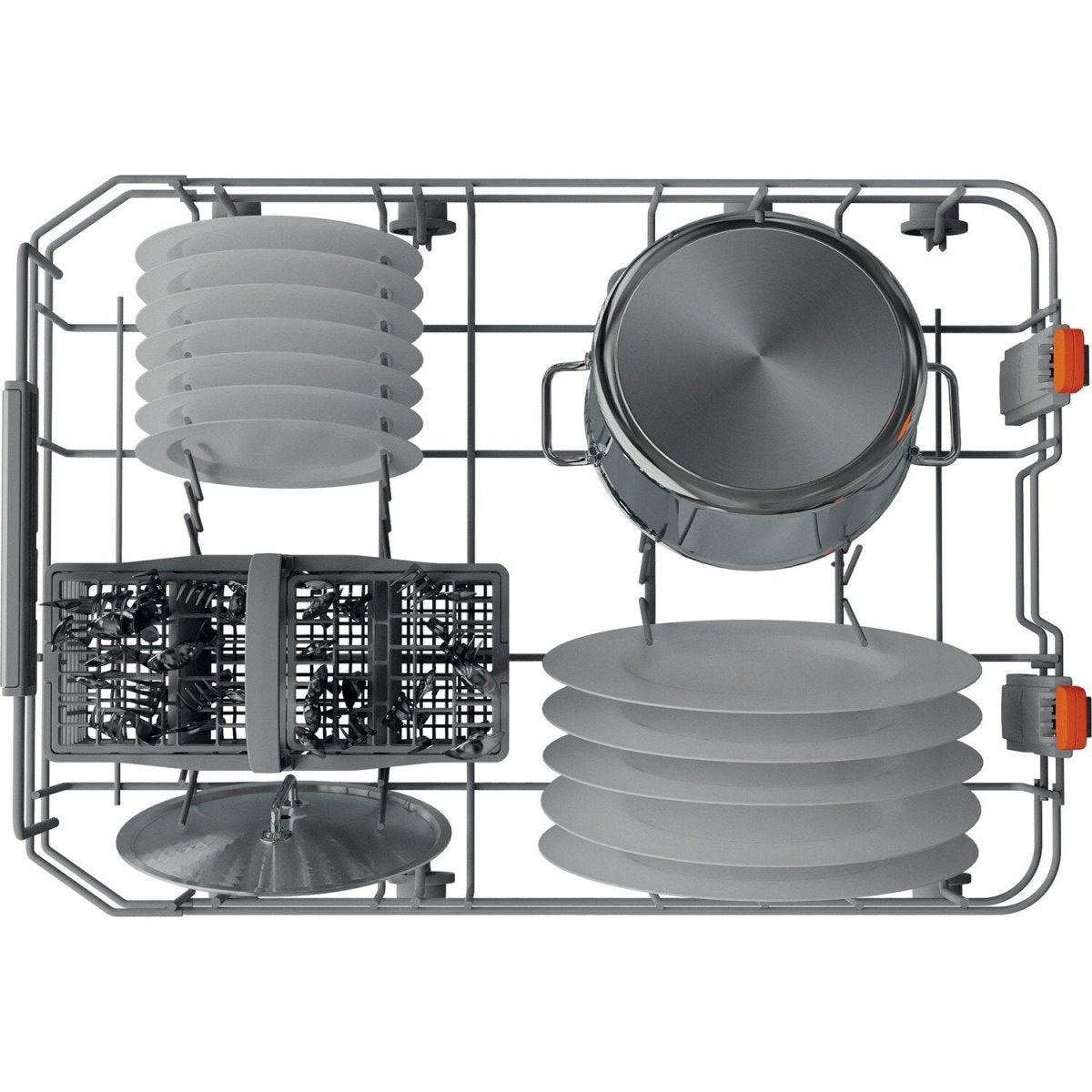 Hotpoint HSIO3T223WCE 45cm Fully Integrated Slimline Dishwasher, 10 Place | Atlantic Electrics