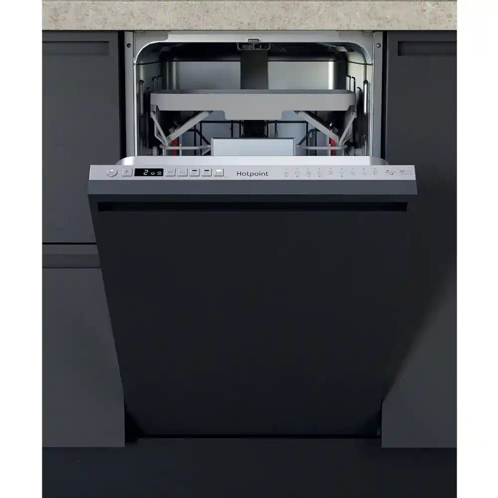 Hotpoint HSIO3T223WCE 45cm Fully Integrated Slimline Dishwasher, 10 Place | Atlantic Electrics - 40743671300319 