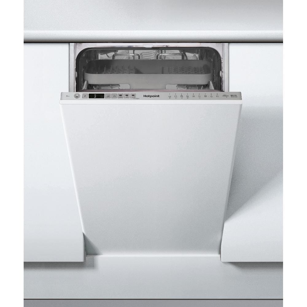 Hotpoint HSIO3T223WCE 45cm Fully Integrated Slimline Dishwasher, 10 Place | Atlantic Electrics