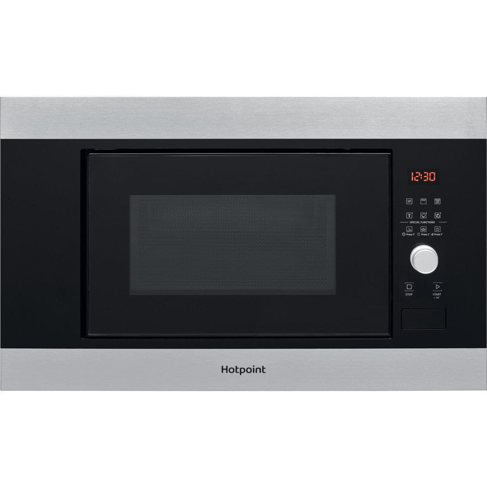 Hotpoint MF20GIXH Built In 20 Liter 800 Watt Microwave With Grill Stainless Steel Effect | Atlantic Electrics - 39478015164639 
