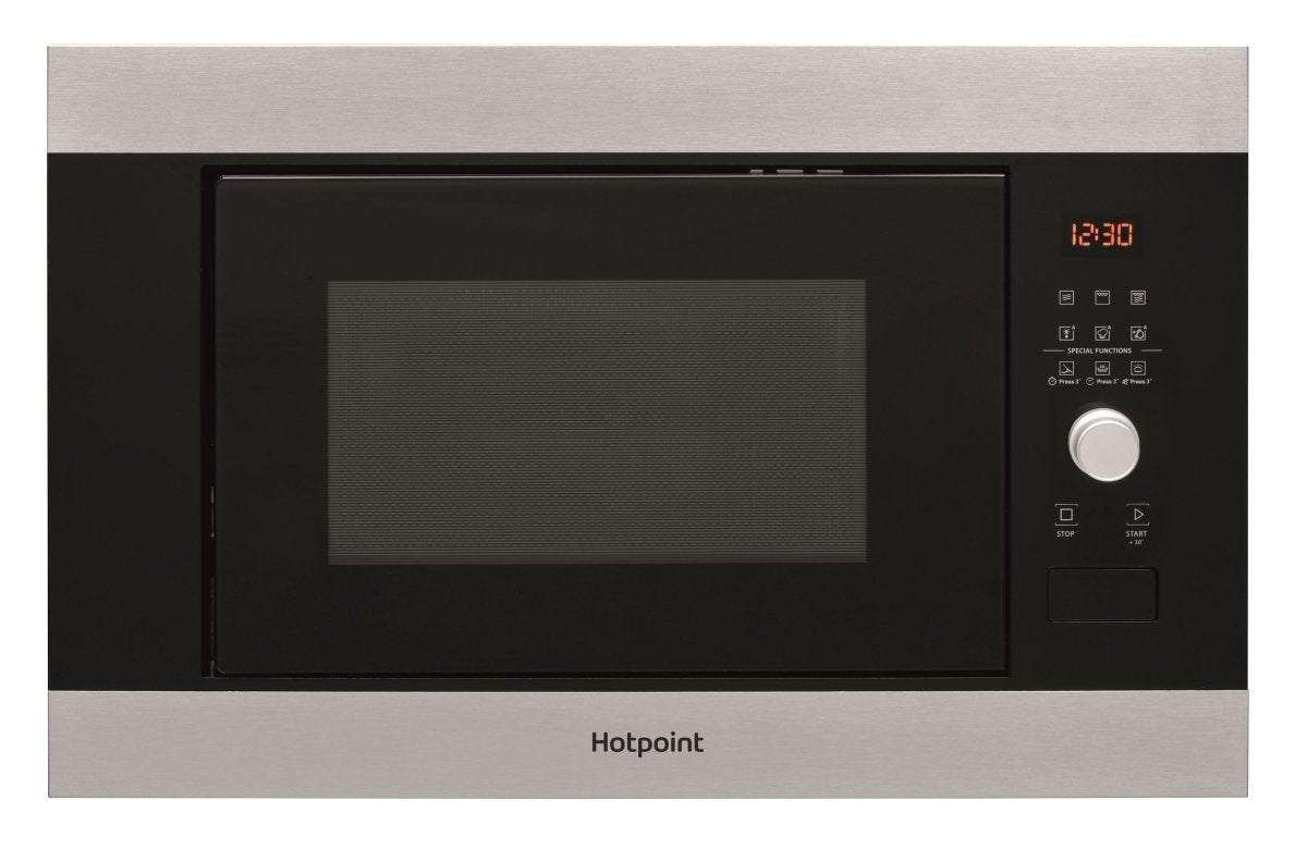 Hotpoint MF25GIXH Built In Microwave With Grill - Stainless Steel Effect - Atlantic Electrics