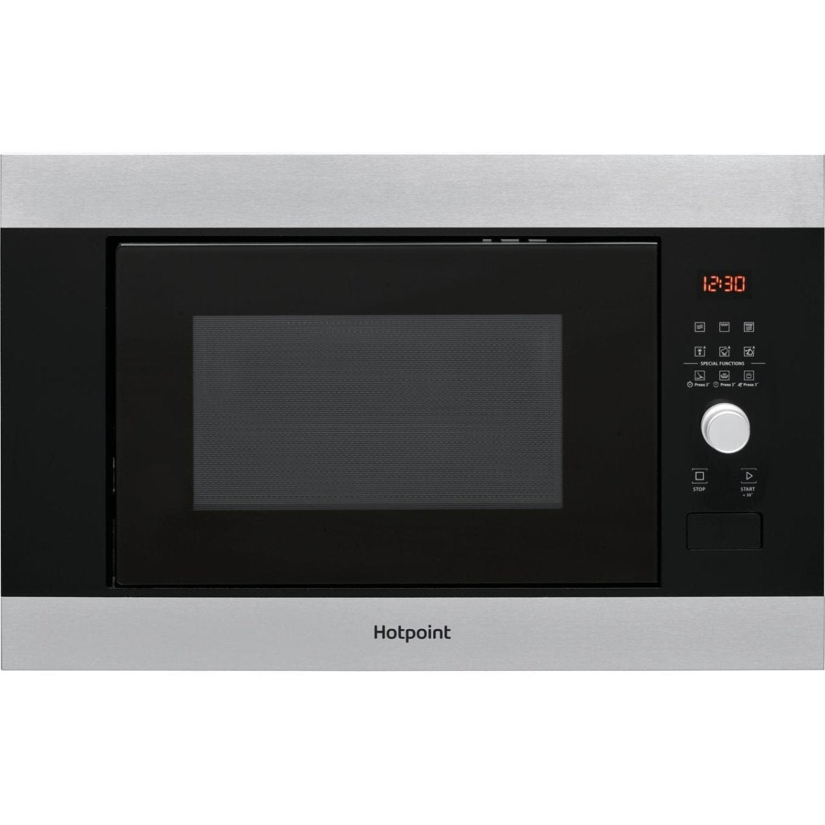 Hotpoint MF25GIXH Built In Microwave With Grill - Stainless Steel Effect - Atlantic Electrics