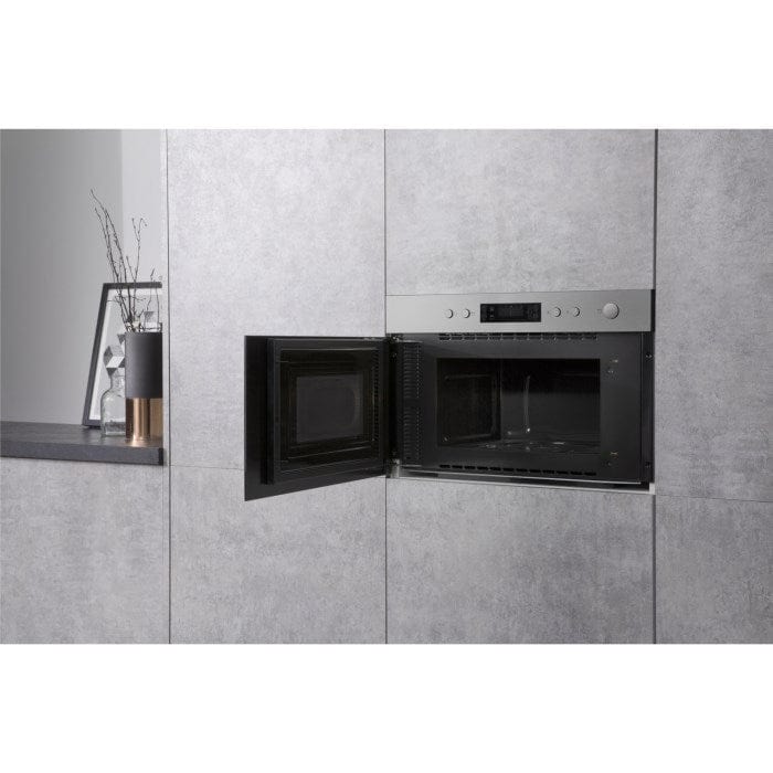HOTPOINT MN314IXH 22L Built-in Microwave with Grill Stainless Steel - Atlantic Electrics - 39478020341983 