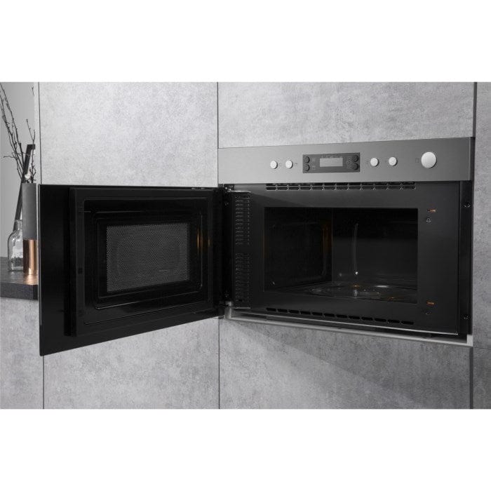 HOTPOINT MN314IXH 22L Built-in Microwave with Grill Stainless Steel - Atlantic Electrics - 39478020702431 