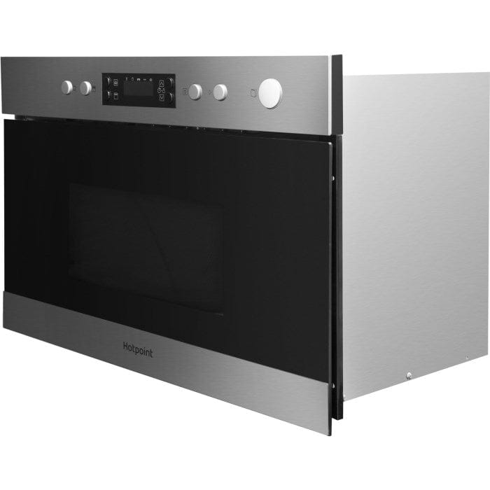 HOTPOINT MN314IXH 22L Built-in Microwave with Grill Stainless Steel - Atlantic Electrics - 39478020571359 