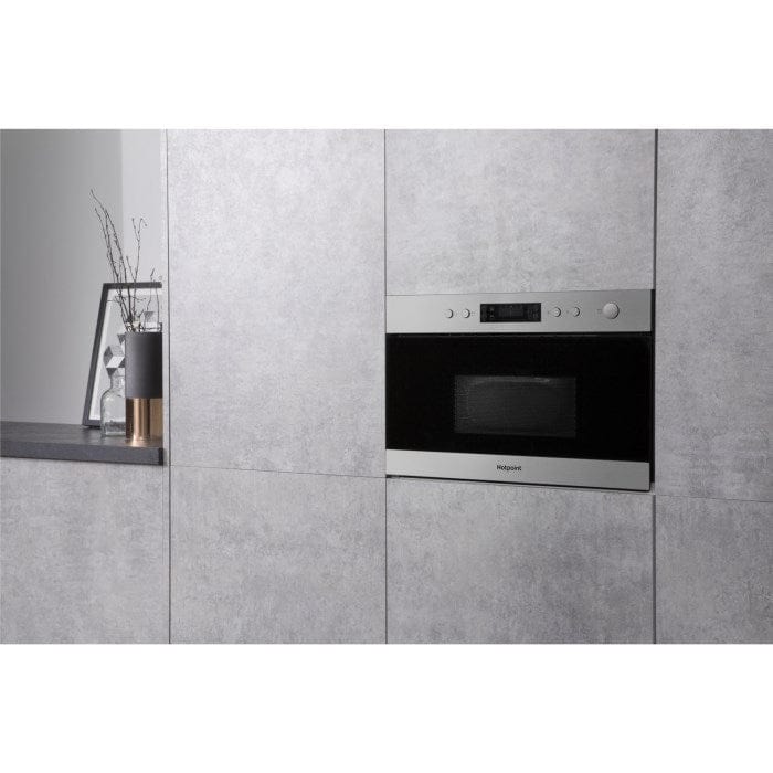 HOTPOINT MN314IXH 22L Built-in Microwave with Grill Stainless Steel | Atlantic Electrics - 39478020964575 