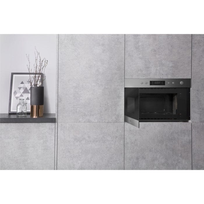 HOTPOINT MN314IXH 22L Built-in Microwave with Grill Stainless Steel | Atlantic Electrics
