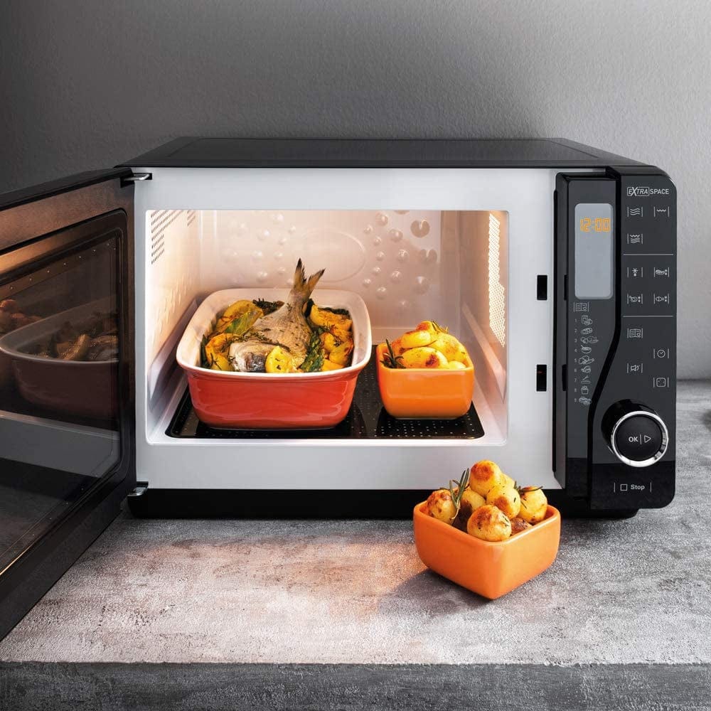 Hotpoint MWH2621MB Ultimate Collection 25L Flatbed Digital Microwave Oven - Black - Atlantic Electrics - 39478020538591 