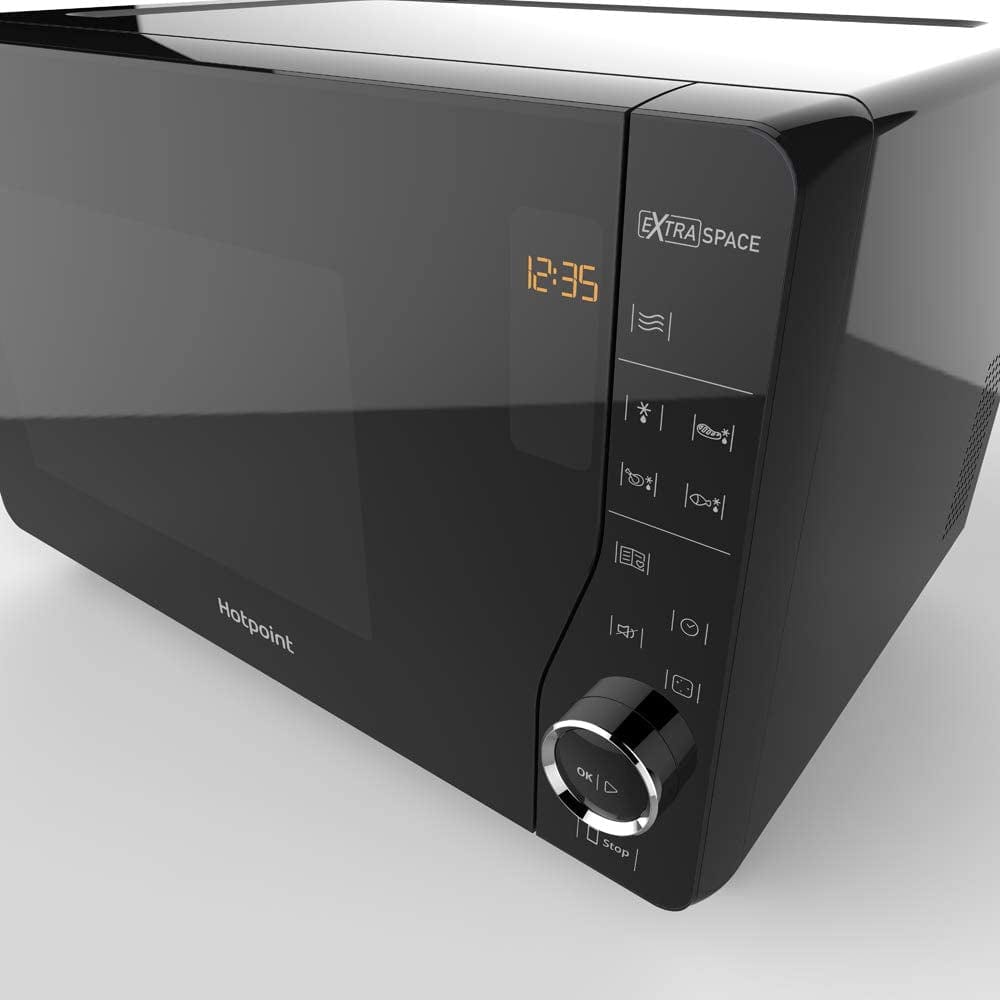Hotpoint MWH2621MB Ultimate Collection 25L Flatbed Digital Microwave Oven - Black - Atlantic Electrics - 39478020473055 