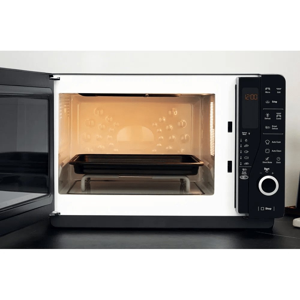 Hotpoint MWH26321MB 25 Litre Freestanding Microwave with Grill, 49cm Wide - Black | Atlantic Electrics - 39478018539743 
