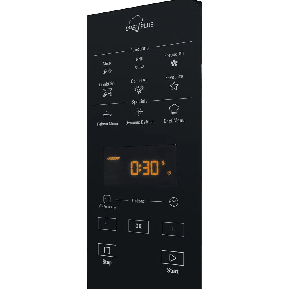 Hotpoint MWH2734B 25 Litre Ultimate Collection Combination Microwave, 52cm Wide - Black | Atlantic Electrics - 39478020407519 