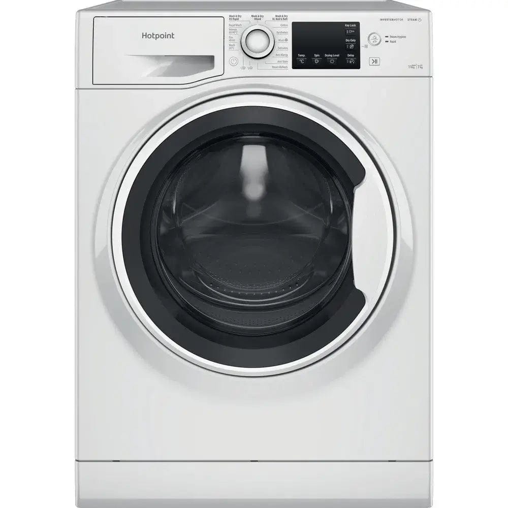 Hotpoint NDB11724WUK 11+7Kg Washer Dryer with 1600 Rpm, 59.5cm Wide - White - Atlantic Electrics - 39478023094495 