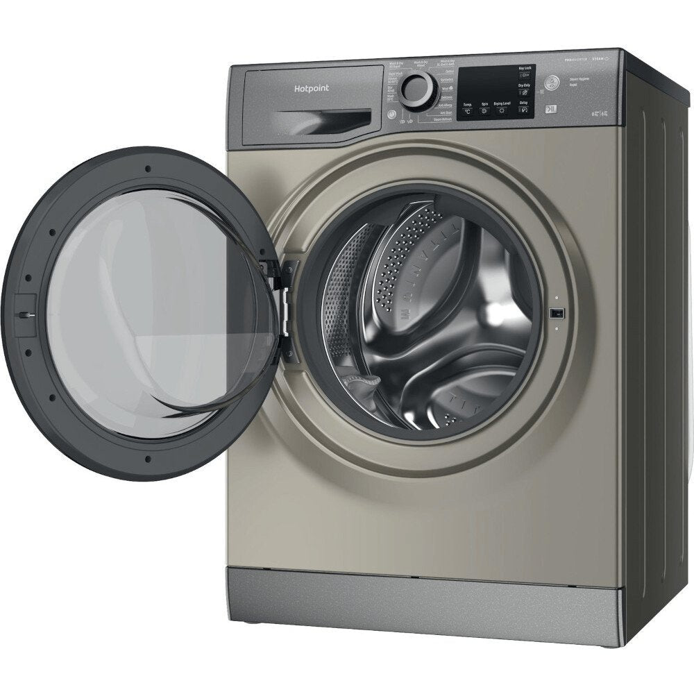 Hotpoint NDB8635GK 8kg/6kg Washer Dryer with 1400 rpm, 59.5cm Wide - Graphite | Atlantic Electrics - 39478024011999 