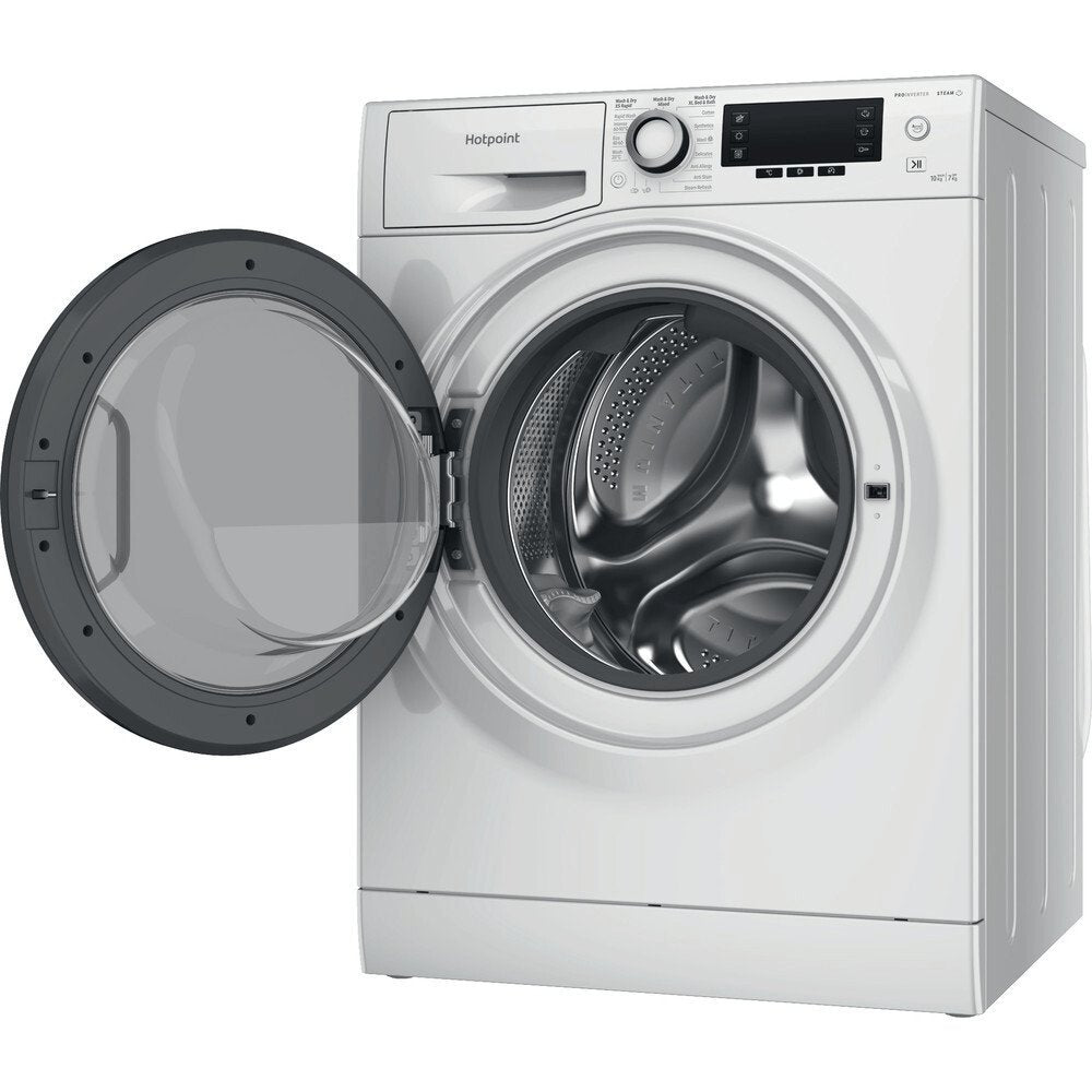 Hotpoint NDD10726DAUK 10+7Kg Washer Dryer With 1400 Rpm, 59.5cm Wide - White | Atlantic Electrics