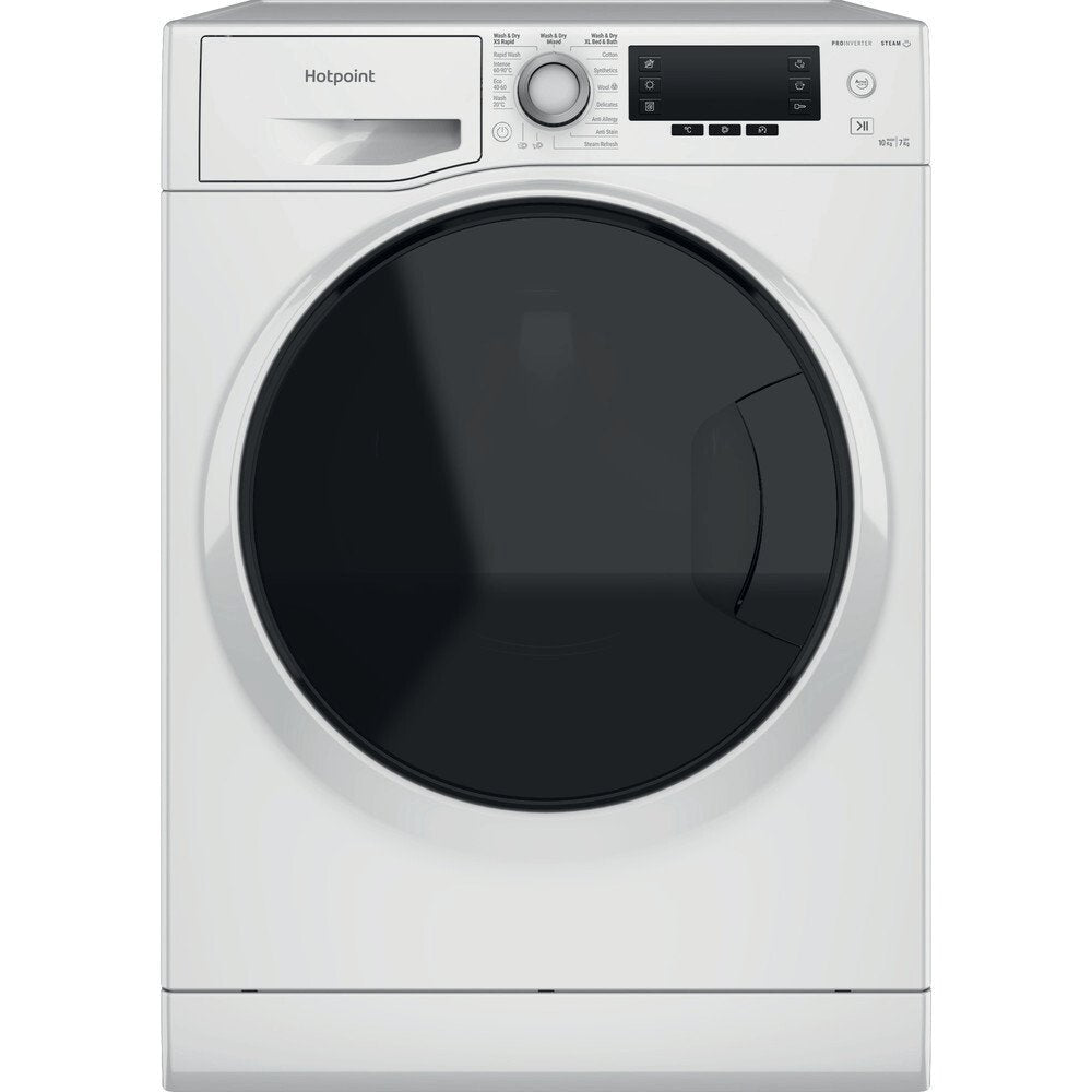 Hotpoint NDD10726DAUK 10+7Kg Washer Dryer With 1400 Rpm, 59.5cm Wide - White - Atlantic Electrics - 39478023618783 