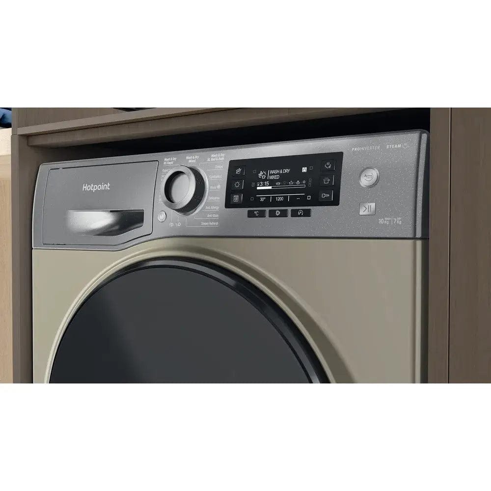 Hotpoint NDD10726GDA 10+7Kg ActiveCare Washer Dryer with 1400 Rpm, 59.5cm Wide - Graphite - Atlantic Electrics - 39478024634591 