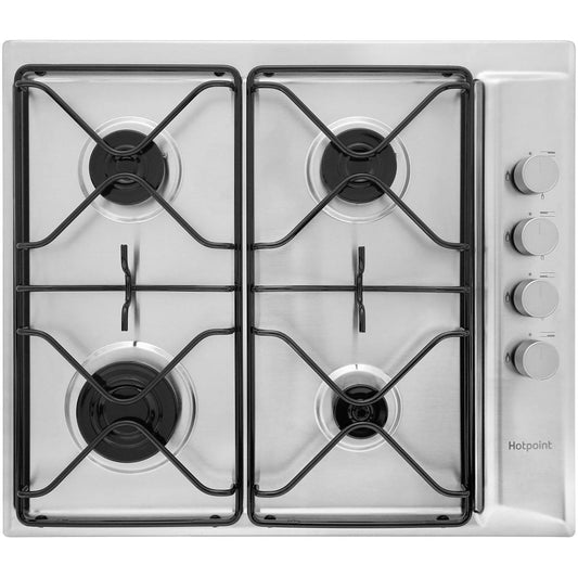 Hotpoint Newstyle PAN642IXH 58cm Gas Hob - Stainless Steel | Atlantic Electrics