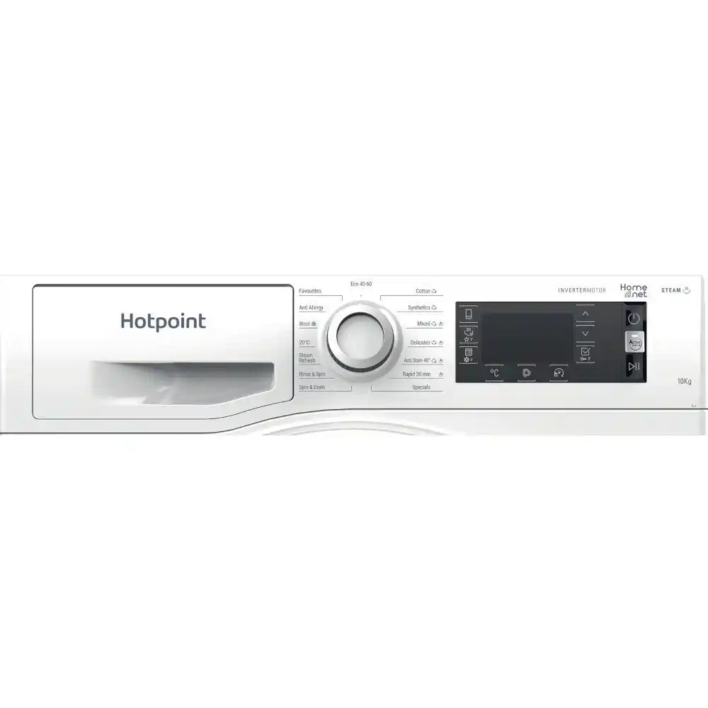 Hotpoint NLLCD1046WDAWUKN 10Kg 1400 rpm Freestanding Washing Machine, 59.5cm Wide - White | Atlantic Electrics - 40743676608735 