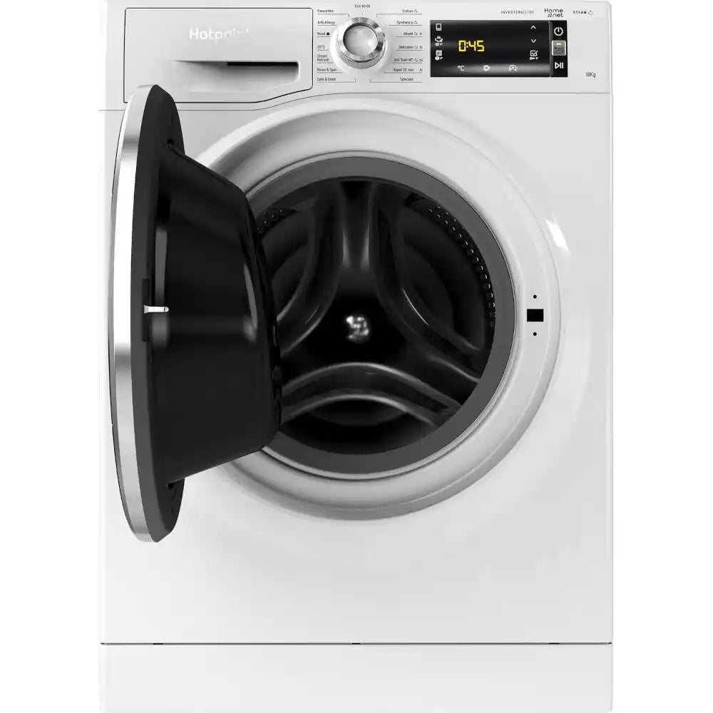 Hotpoint NLLCD1046WDAWUKN 10Kg 1400 rpm Freestanding Washing Machine, 59.5cm Wide - White | Atlantic Electrics - 40743676510431 
