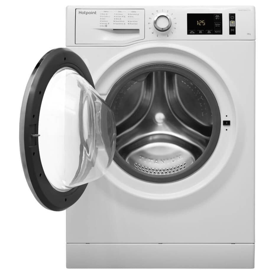 Hotpoint NM111044WCAUKN 10Kg Washing Machine with 1400 rpm - White - Atlantic Electrics - 39478025912543 