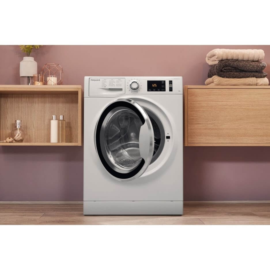 Hotpoint NM111044WCAUKN 10Kg Washing Machine with 1400 rpm - White - Atlantic Electrics - 39478025945311 