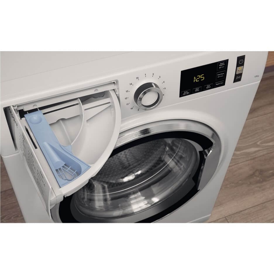 Hotpoint NM111044WCAUKN 10Kg Washing Machine with 1400 rpm - White - Atlantic Electrics - 39478026010847 