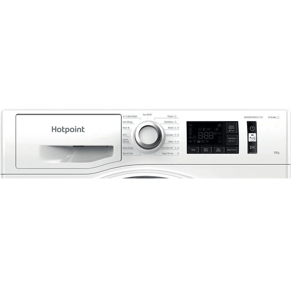 Hotpoint NM111046WCAUKN 9Kg Washing Machine, 59.5cm Wide - White | Atlantic Electrics - 39478027714783 