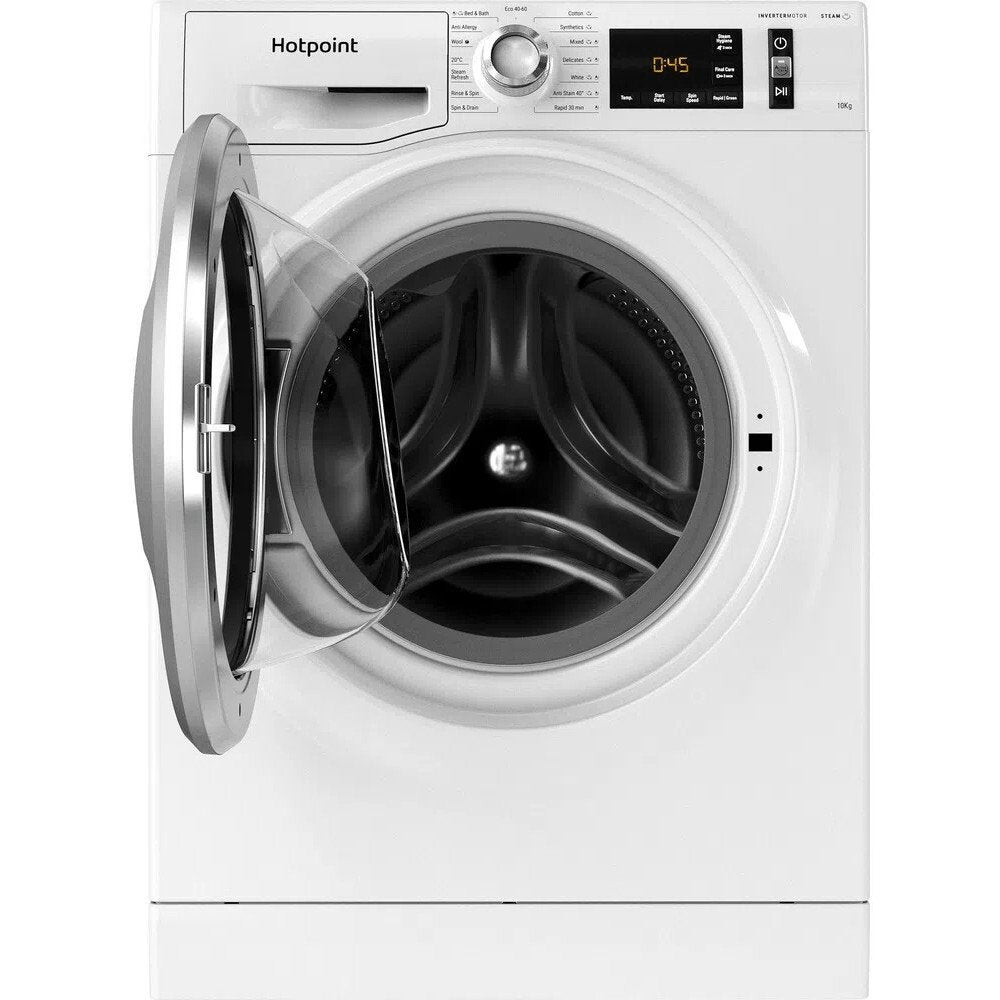 Hotpoint NM111046WCAUKN 9Kg Washing Machine, 59.5cm Wide - White | Atlantic Electrics - 39478027649247 