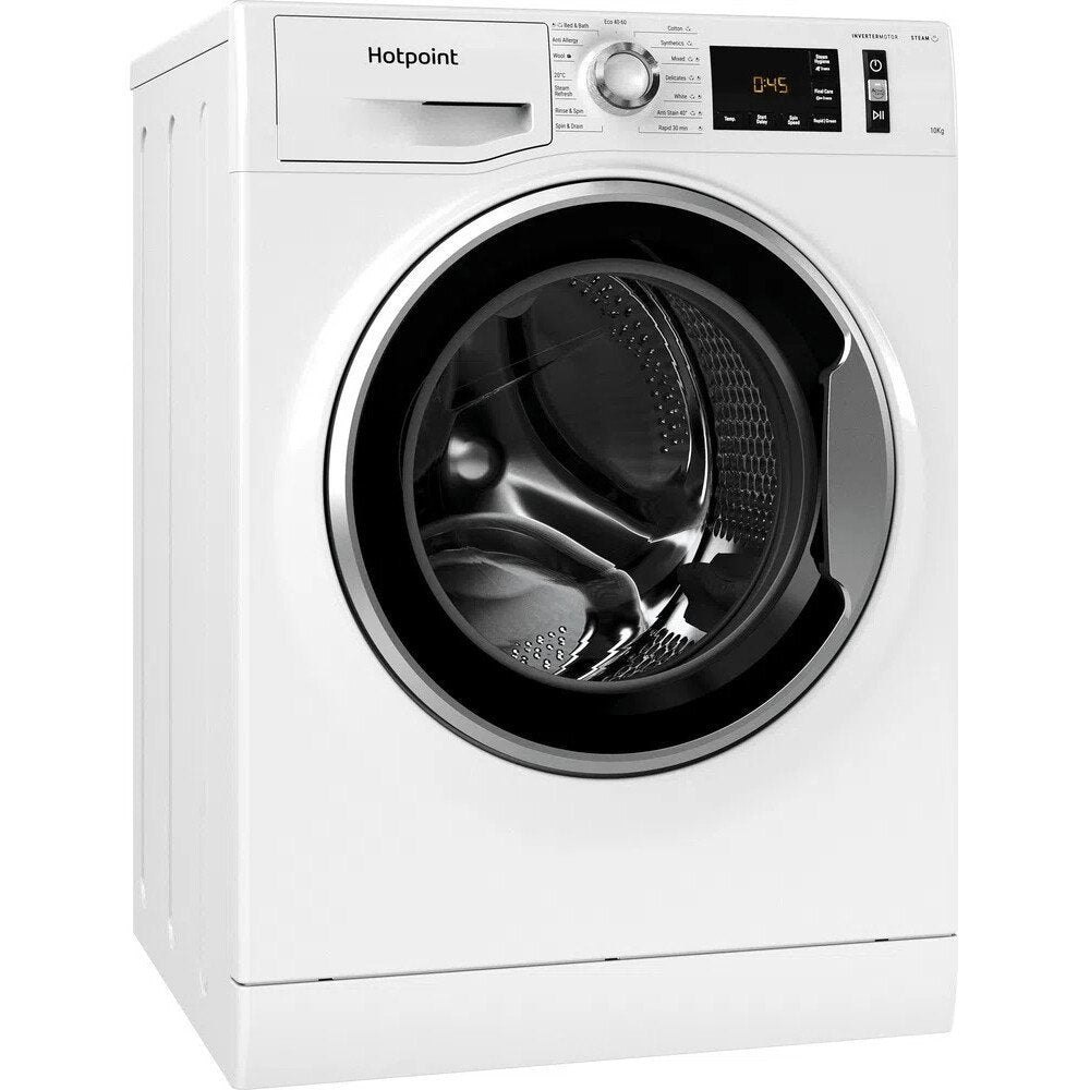 Hotpoint NM111046WCAUKN 9Kg Washing Machine, 59.5cm Wide - White | Atlantic Electrics - 39478027616479 