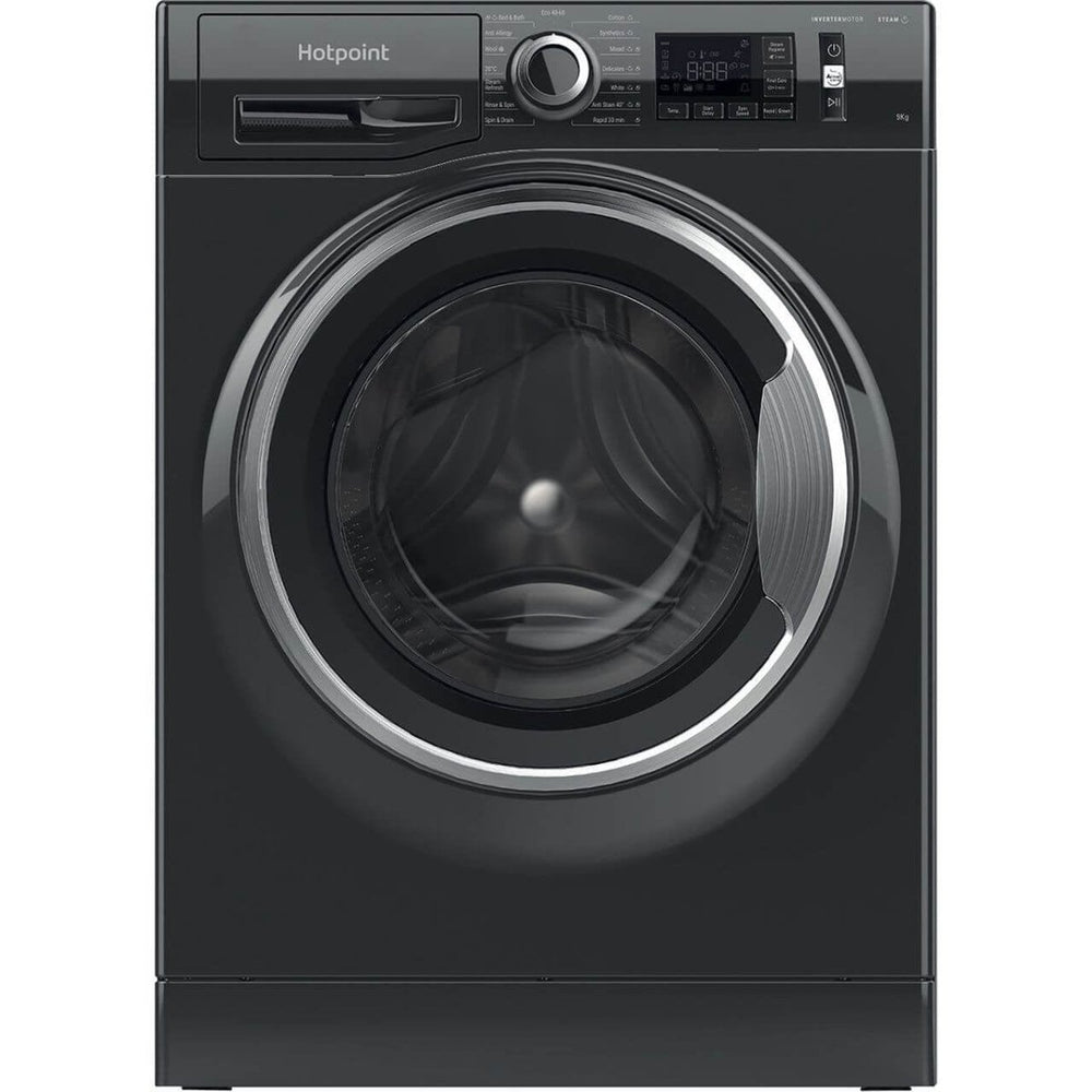 Hotpoint NM11945BCAUKN 9Kg Washing Machine with 1400 rpm - Black - A+++ Rated - Atlantic Electrics - 39478025519327 