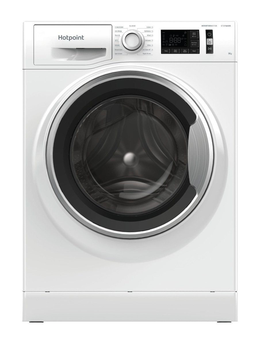 Hotpoint NM11945WSAUKN 9kg 1400 Spin Washing Machine with ActiveCare technology - White - Atlantic Electrics - 39478023880927 