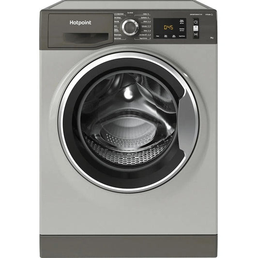 Hotpoint NM11946GCAUKN 9kg Washing Machine, 1400rpm, 59.5cm Wide - Graphite | Atlantic Electrics