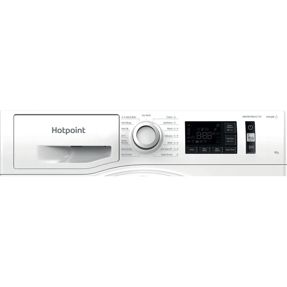 Hotpoint NM11946WSAUKN 9kg 1400 Spin Washing Machine White | Atlantic Electrics - 39478029451487 