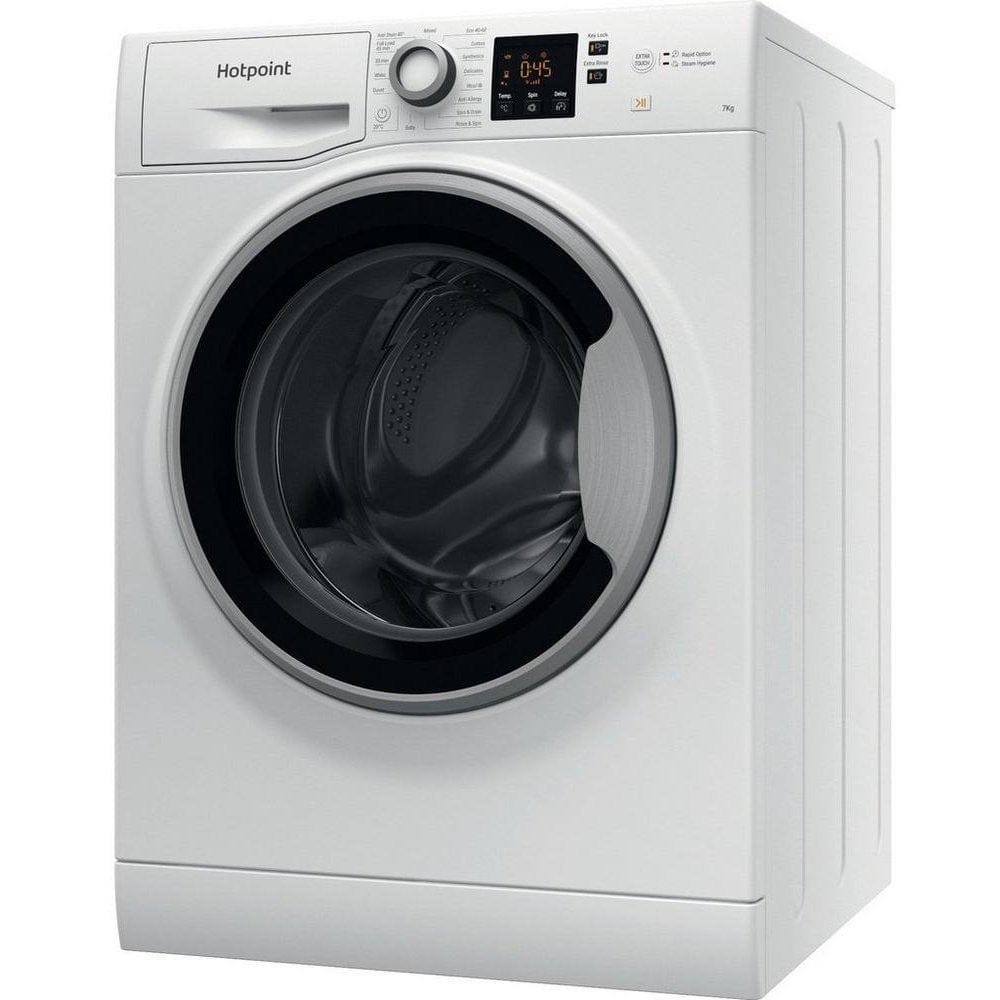 Hotpoint NSWE743UWSUKN 1400 Spin, 7kg Washing Machine - White | Atlantic Electrics - 39478027092191 