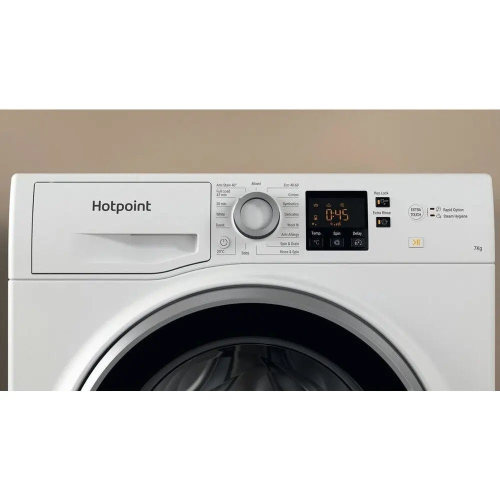 Hotpoint NSWE745CWSUK 7kg 1400 Spin Washing Machine - White | Atlantic Electrics - 40157509812447 