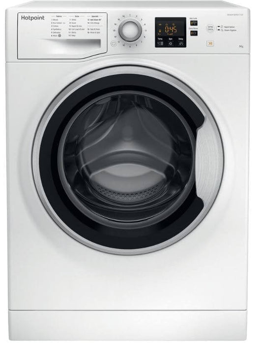 Hotpoint NSWE963CWSUKN 9kg 1600 Spin Washing Machine with Anti Stain - White | Atlantic Electrics