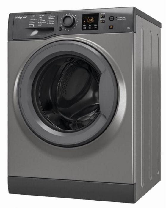 Hotpoint NSWF743UGG 7kg 1400rpm Freestanding Washing Machine - Graphite | Atlantic Electrics - 39478027288799 