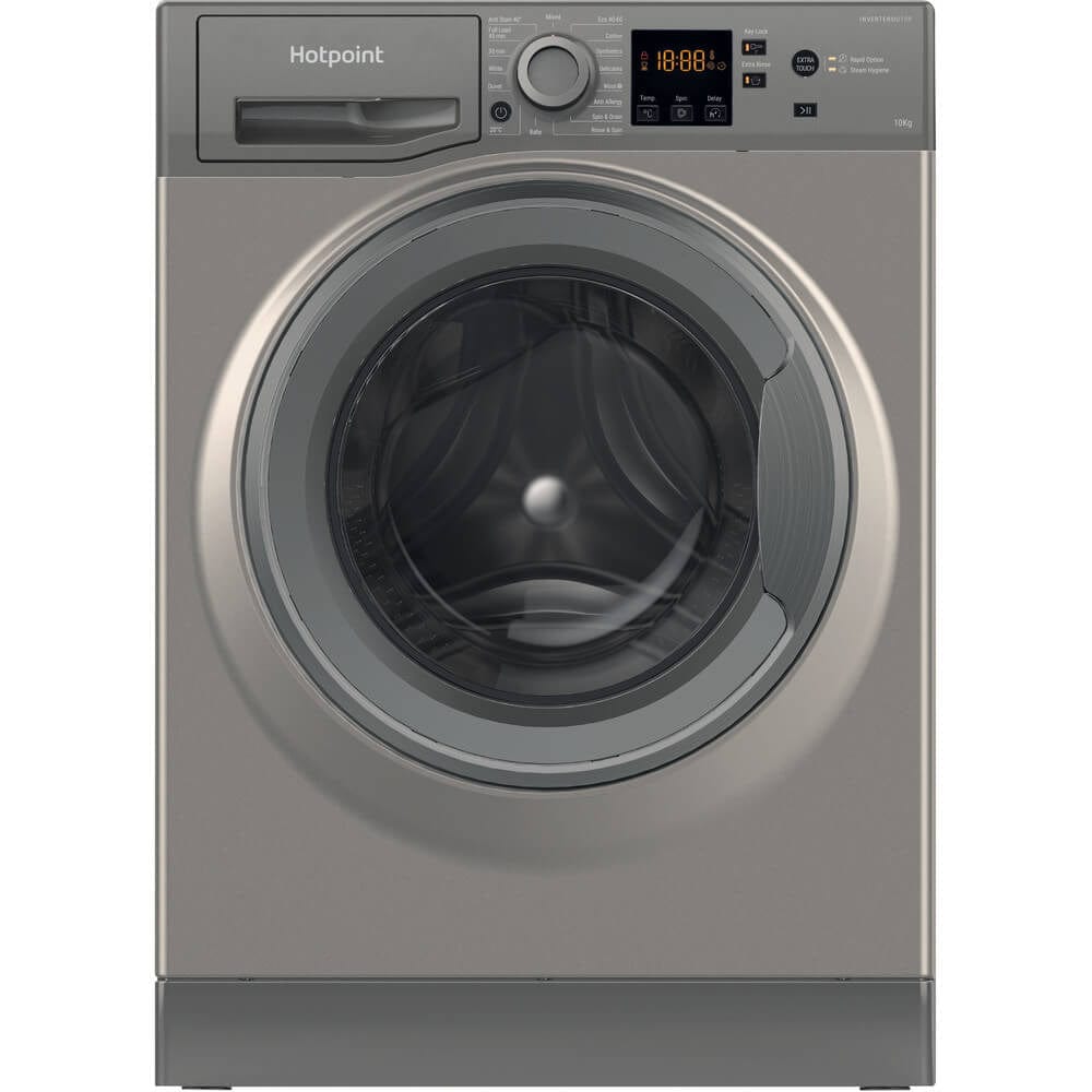 Hotpoint NSWM1043CGGUKN 10Kg Washing Machine with 1400 rpm - Graphite - Atlantic Electrics - 39478028894431 