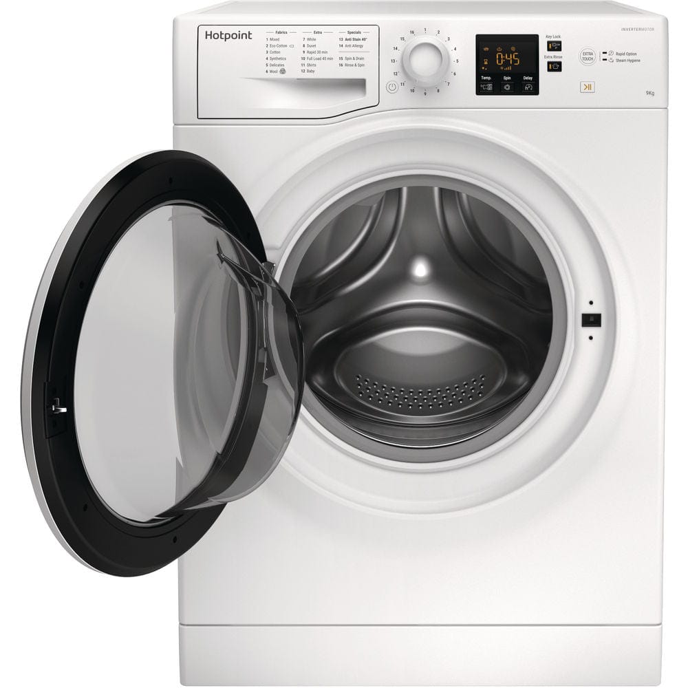 Hotpoint NSWM963CW 9KG 1600RPM Washing Machine A+++ Energy - White - Atlantic Electrics - 39478032236767 