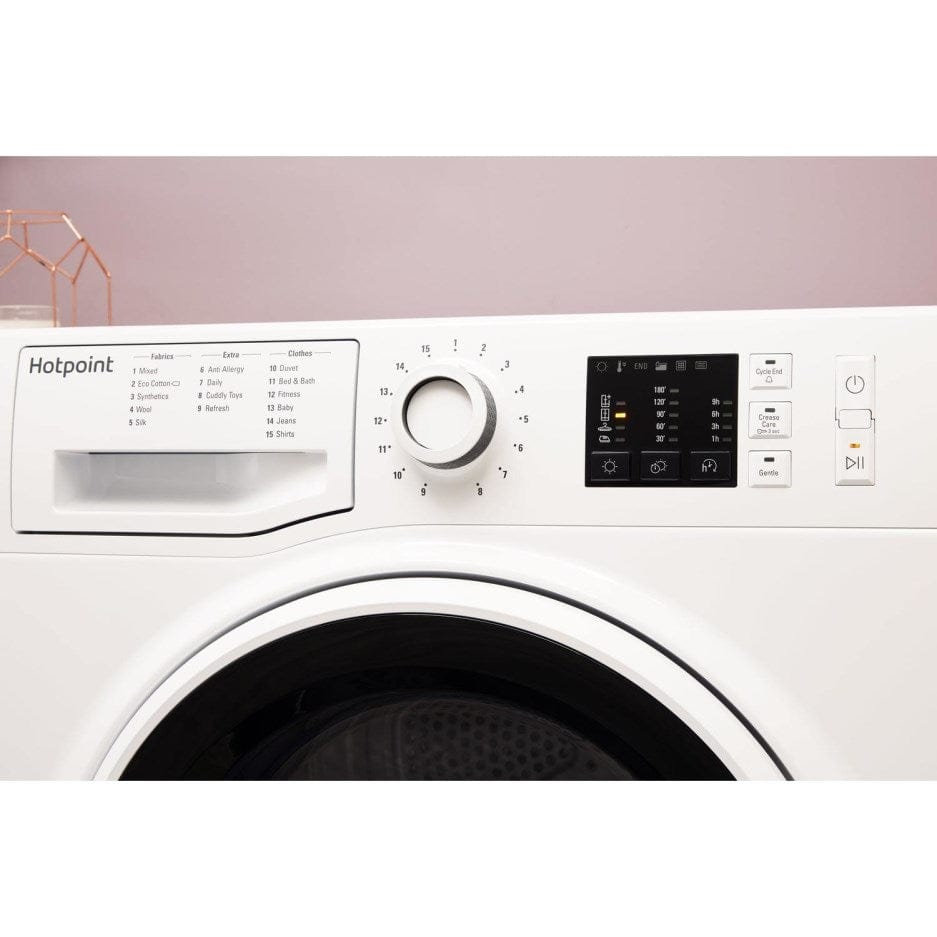 Hotpoint NTM1081WKUK 8Kg Heat Pump Tumble Dryer - White | Atlantic Electrics - 39478034235615 