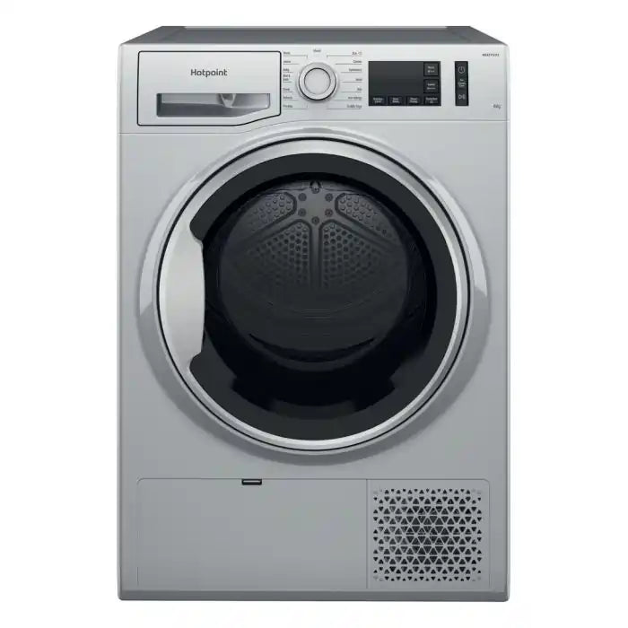 Hotpoint NTM1182SSK Freestanding 8kg Heat Pump Tumble Dryer - Silver | Atlantic Electrics - 40452176871647 