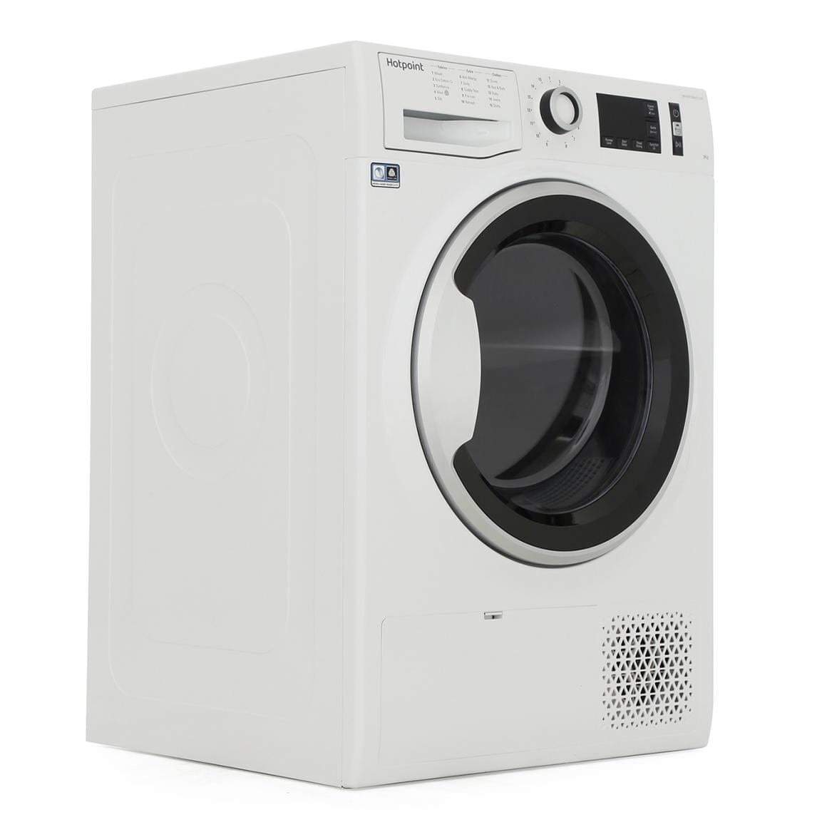 Hotpoint NTM1192SK 9kg Heat Pump Condenser Tumble Dryer A++ Rated - White | Atlantic Electrics
