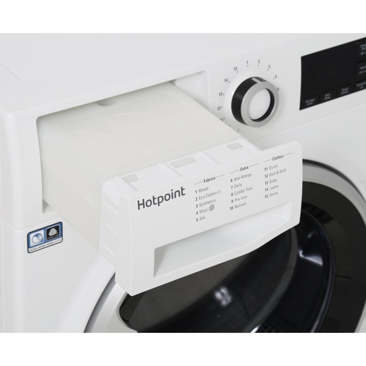 Hotpoint NTM1192SK 9kg Heat Pump Condenser Tumble Dryer A++ Rated - White | Atlantic Electrics
