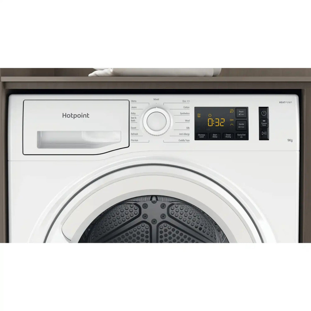 Hotpoint NTM1192UK 9kg Heat Pump Dryer - White | Atlantic Electrics - 40452177297631 